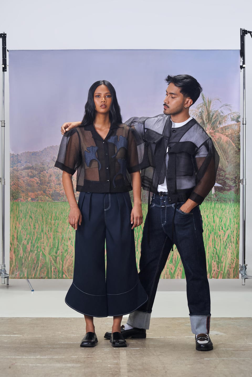raf x nicolo collaboration untraje sheer top